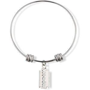 Razor Blade Goth Gothic Charm Bangle Bracelet Jewelry